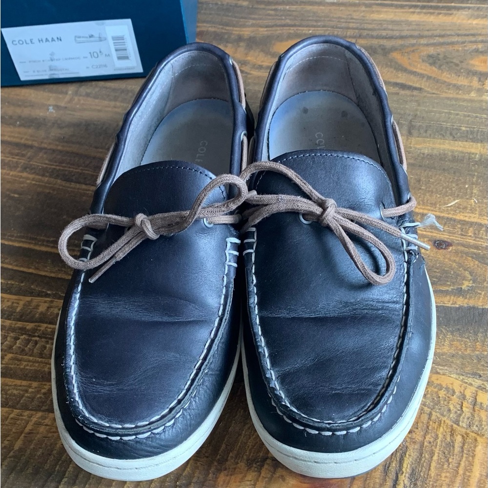 Cole Haan Pinch Roadtrip Camp C22116 Mens Navy Loafers Driving Boat Shoes